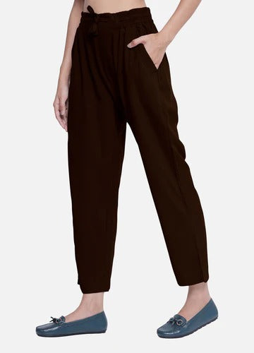 Women's Coffee Stylish Casual Travelling Pant