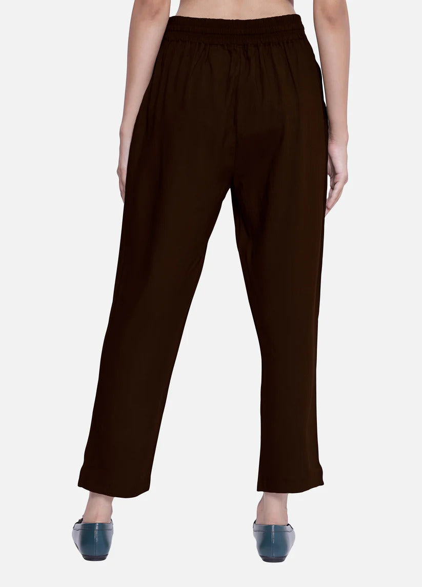 Women's Coffee Stylish Casual Travelling Pant