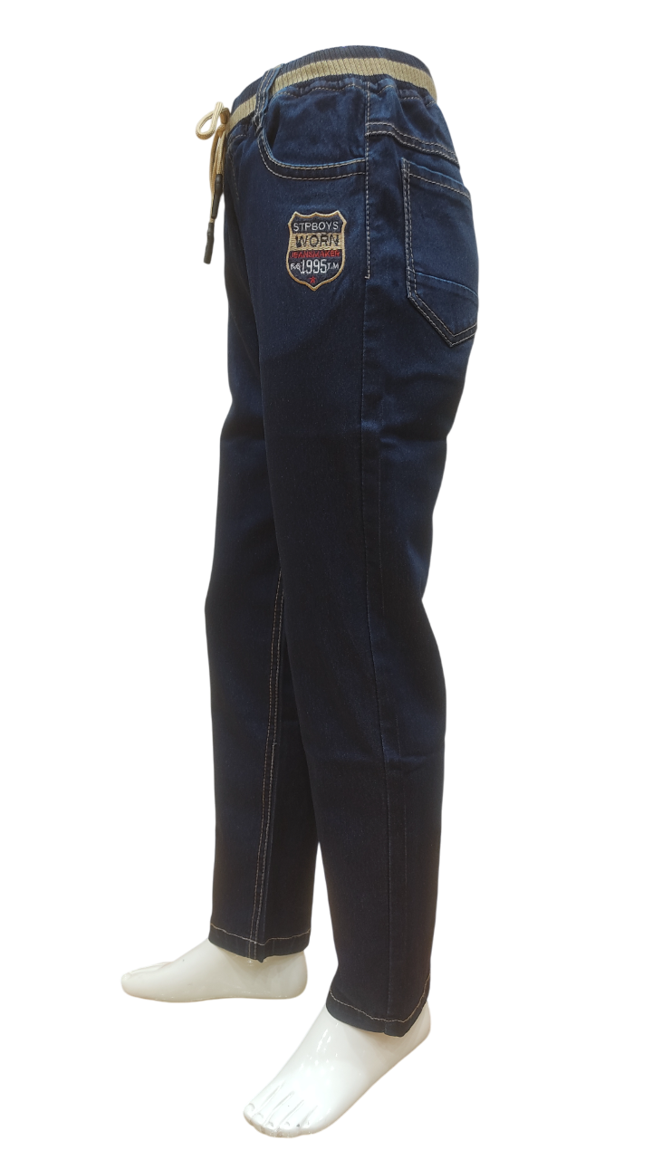 Boys Denim-x Wash Elastic Waist Denim Jeans