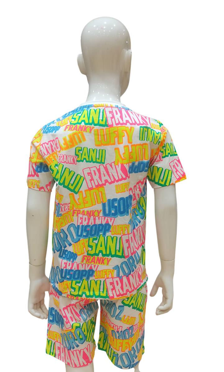 Boys Multi Colour Printed Fancy Co-Ordinates Set