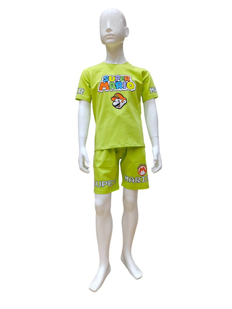 Boys Green Printed Fancy Co-Ordinates Set