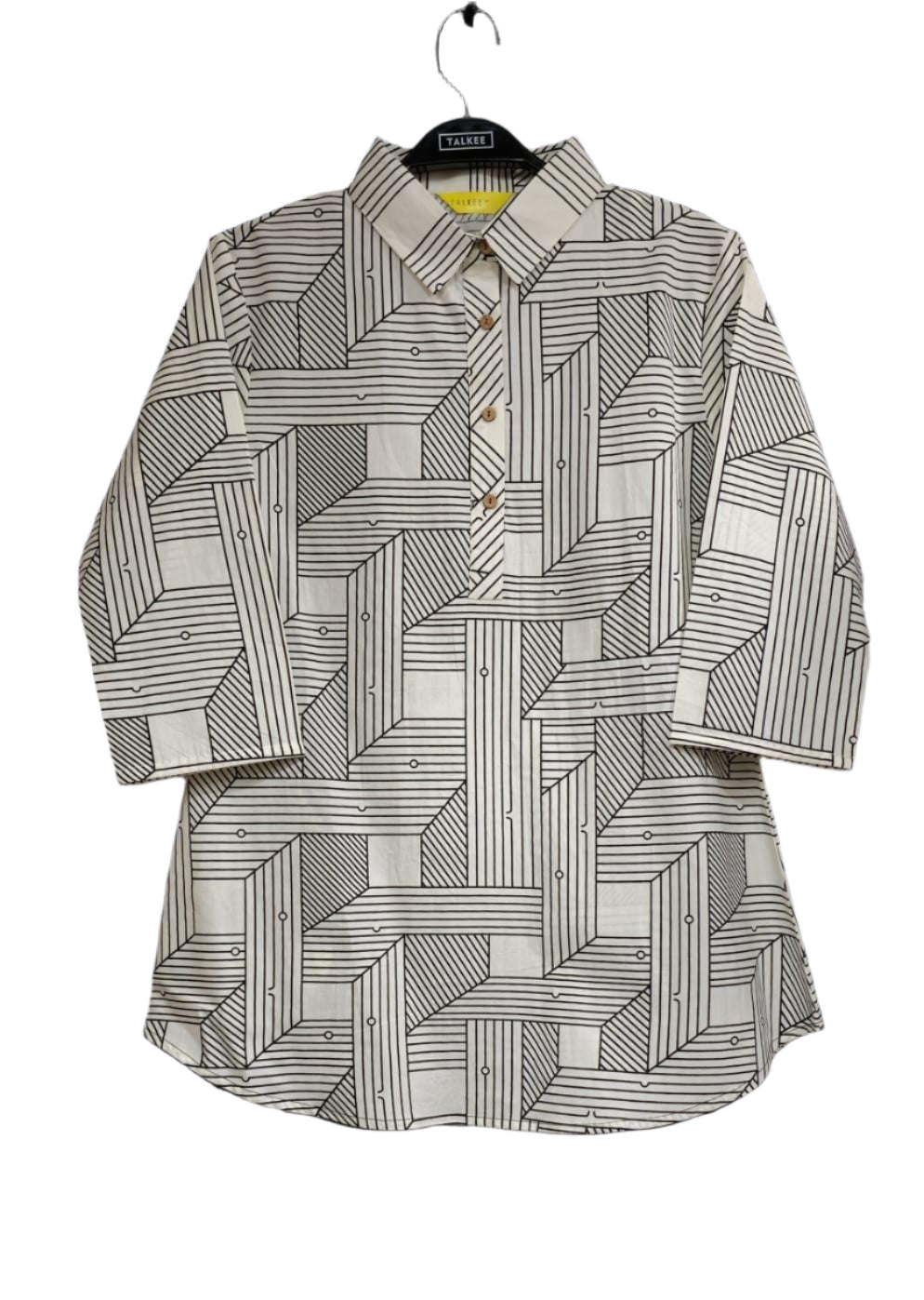 Women's Cream Printed Fancy Top