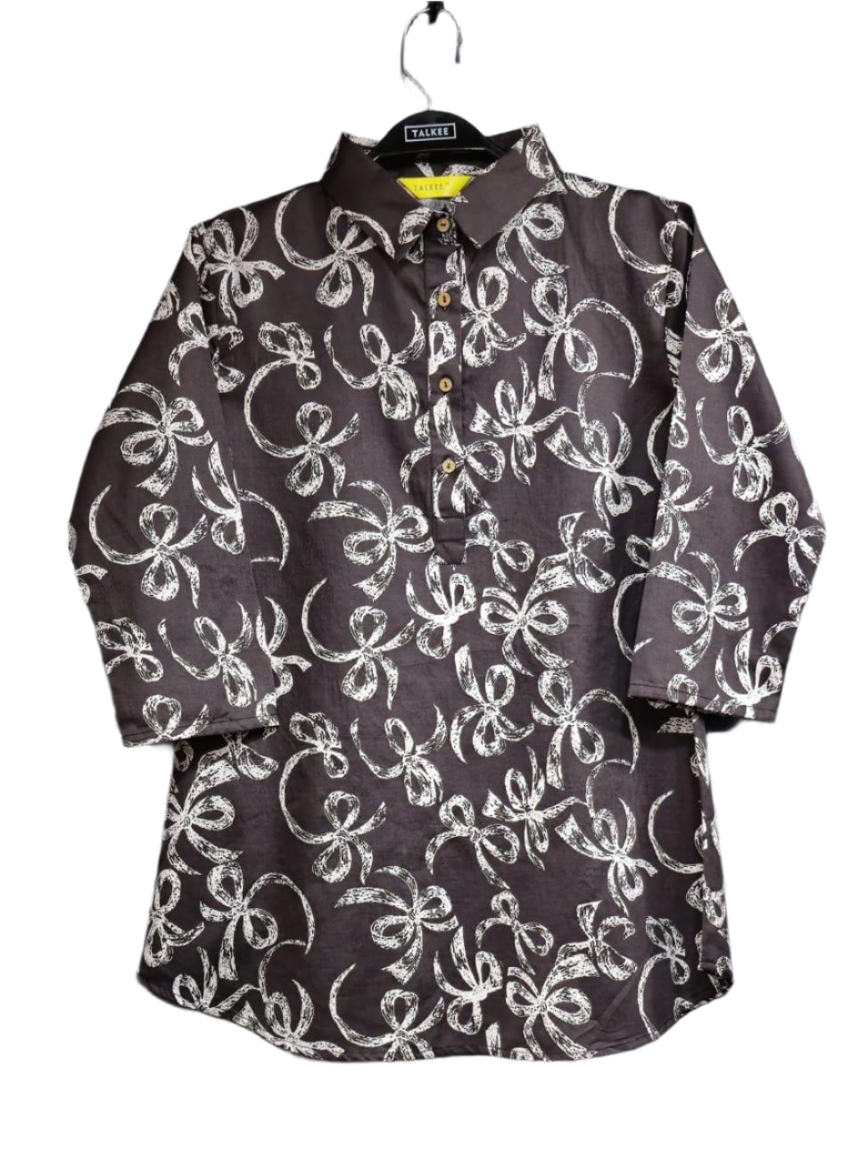 Women's Brown Printed Fancy Top