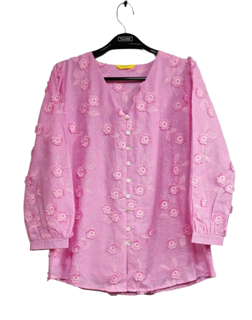 Women's Pink Floral Printed Fancy Top