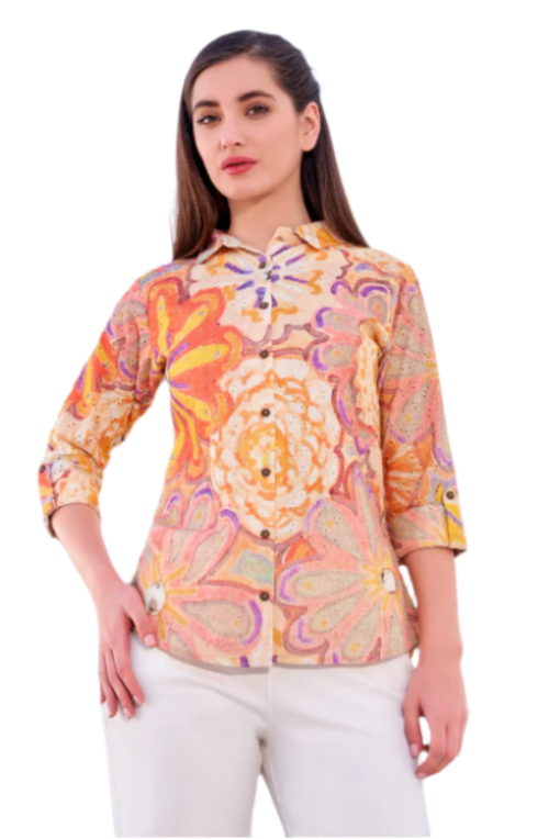 Women's Multi Printed Fancy Top