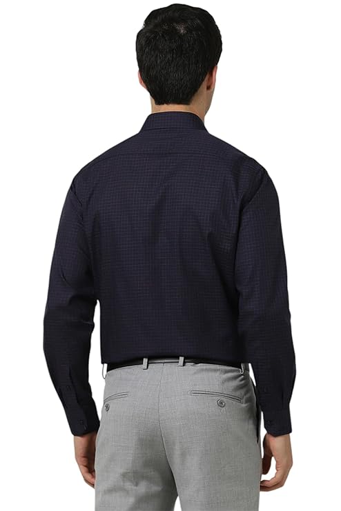 Vanheusen Men's Checked Full Sleeve Cotton Formal Shirt