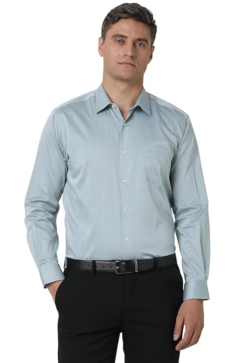 Vanheusen Men's Plain Full Sleeve Cotton Formal Shirt