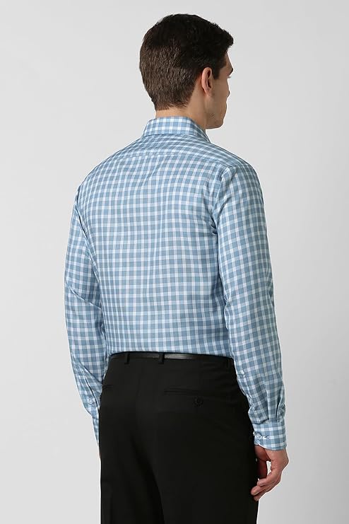 Vanheusen Men's Checked Full Sleeve Cotton Formal Shirt