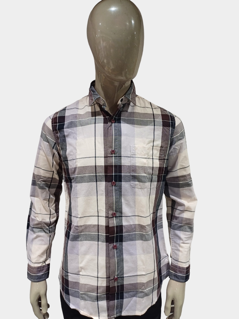 Van Heusen Men's Checkered Full Sleeve Casual Shirt