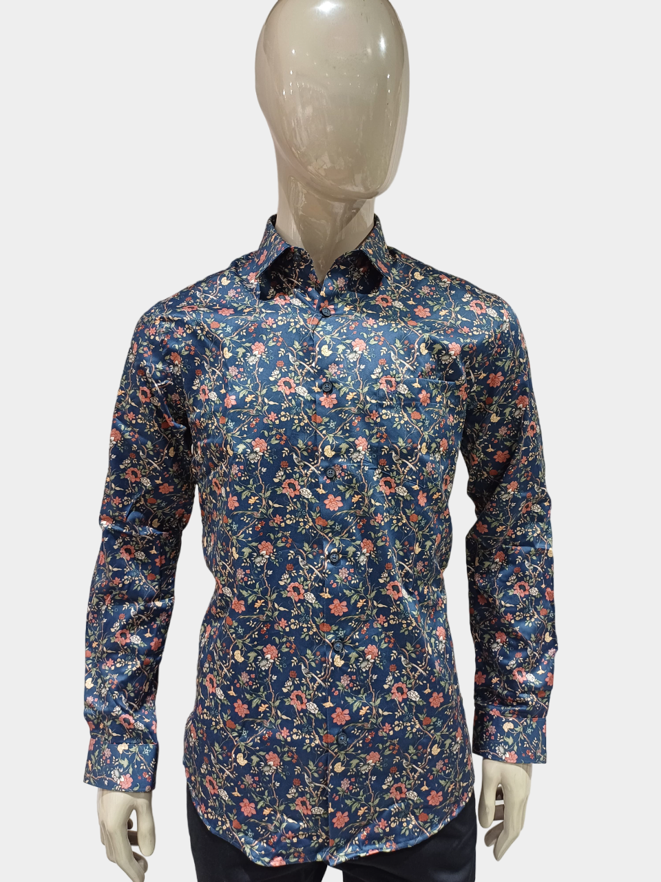 Allen Solly Men's Floral Printed Full Sleeve Party Wear Shirt