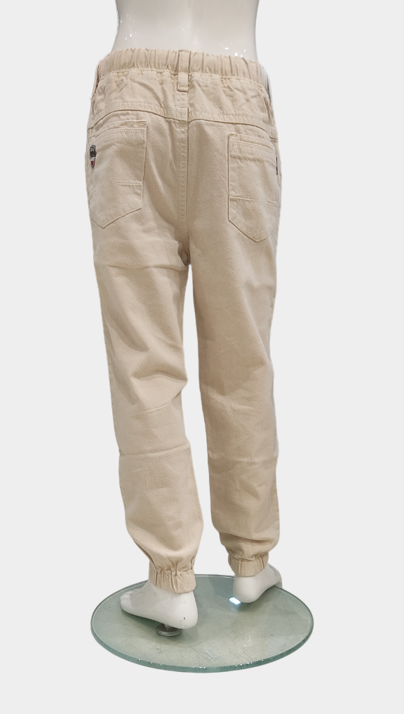 Boys Fawn Elastic Waist Denim Joggers