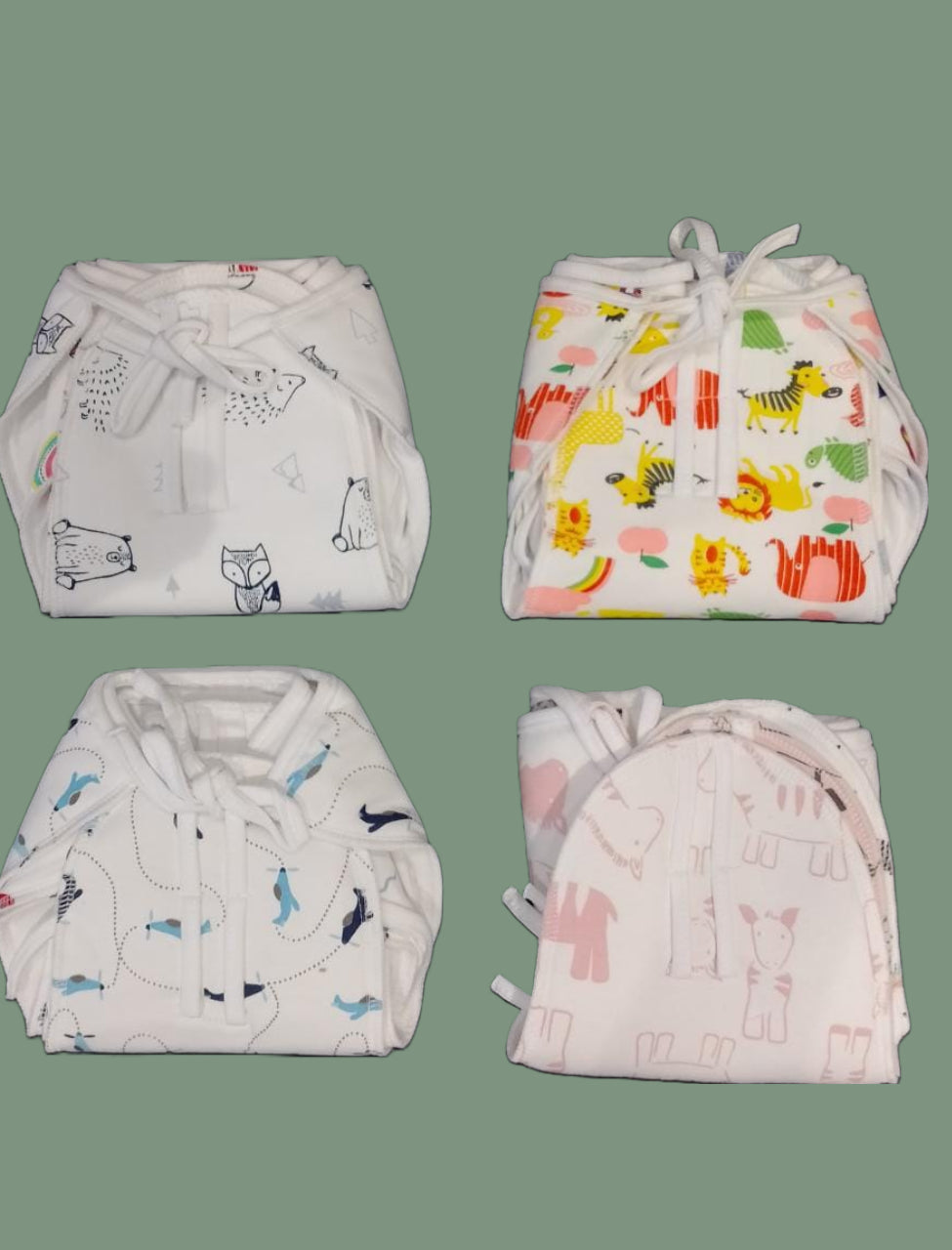 Baby Multicolor Reusable-Washable Printed Cotton Soft Langot ( Pack Of 3 )