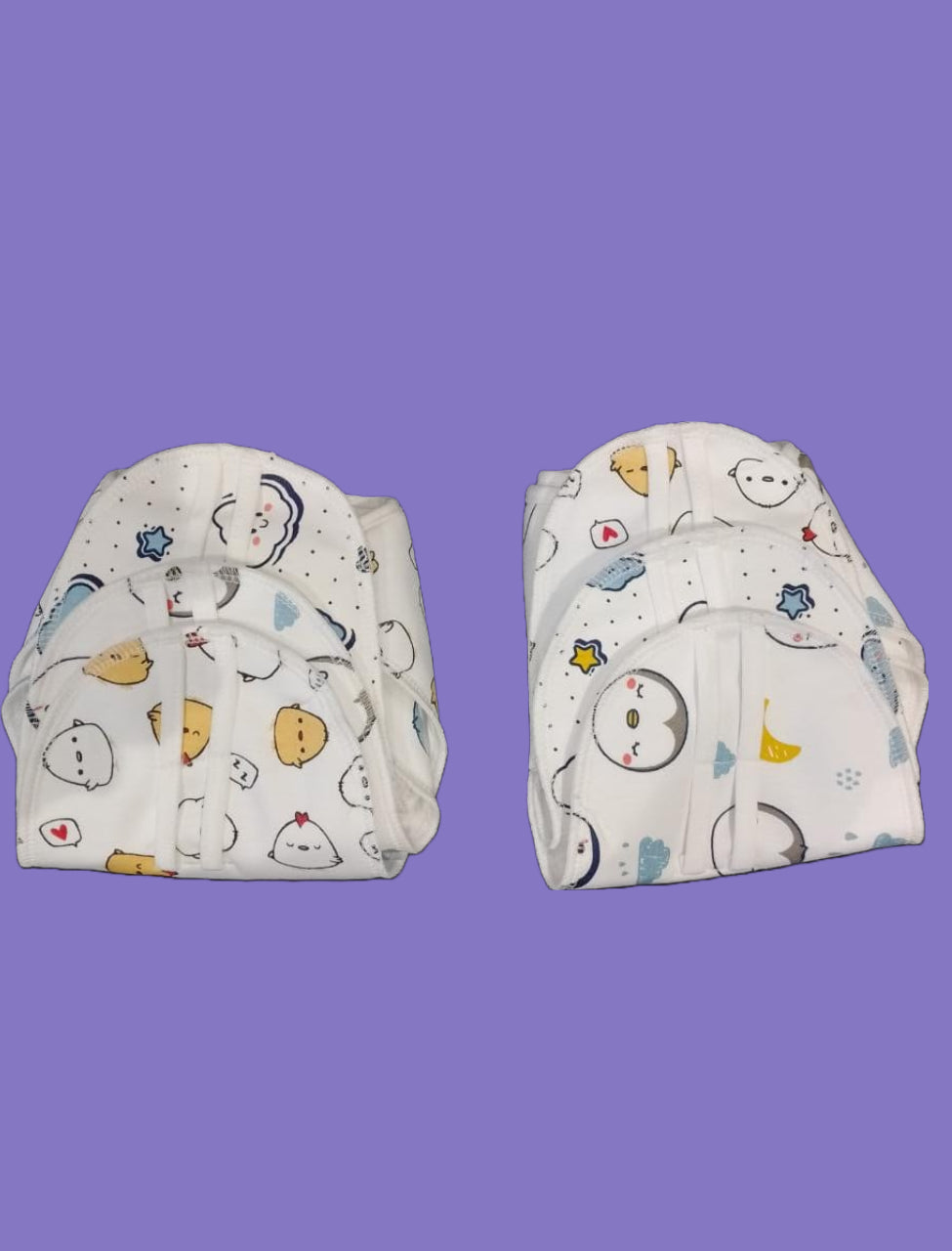 Baby Reusable-Washable Printed Cotton Soft Langot ( Pack Of 3 )