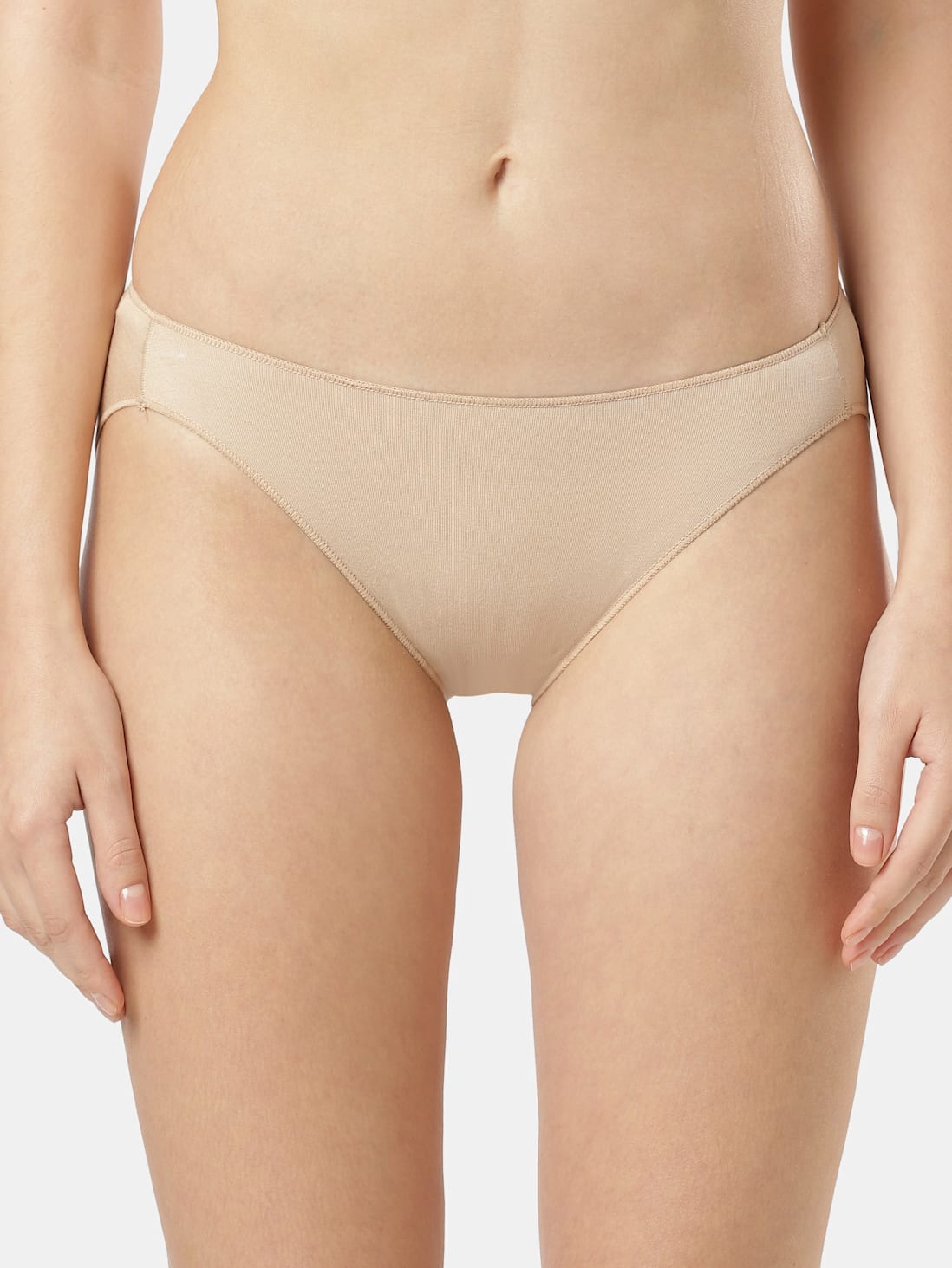 Women's Medium Coverage Low Waist Micro Modal Concealed Waistband Bikini Skin
