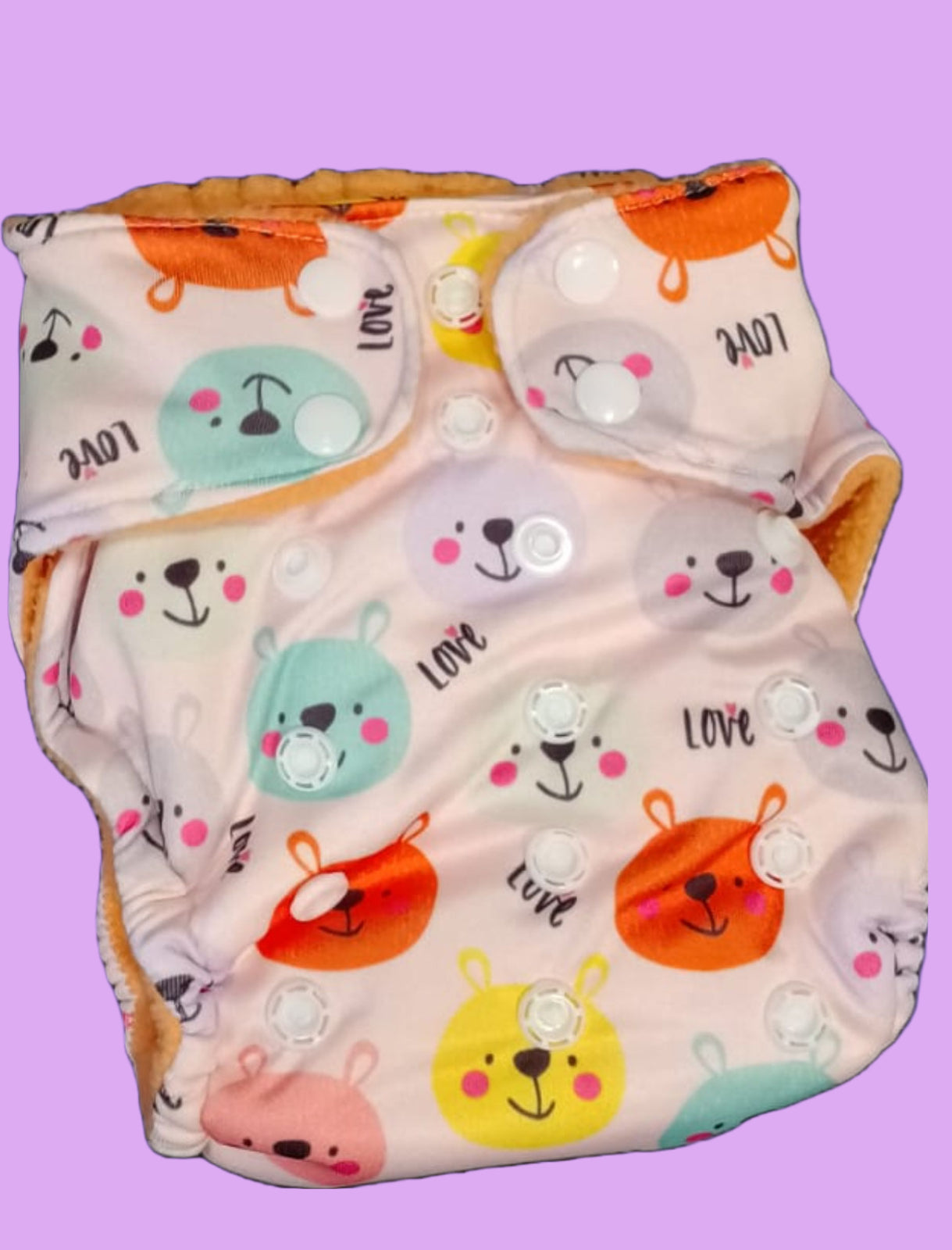 Baby Paw Paw Bunny Multi Color Printed Reusable Diaper