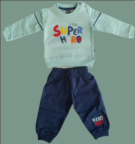 Baby Super Hero Full Sleeve T-shirt And Plain Legging Full Set
