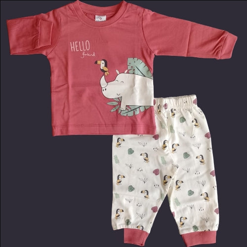 Baby Full Sleeve T-Shirt With Printed Legging 2Pcs Full Set