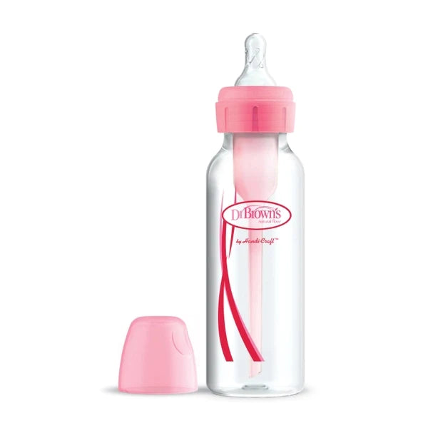 Dr Brown's Natural Flow Pink Feeding Bottle